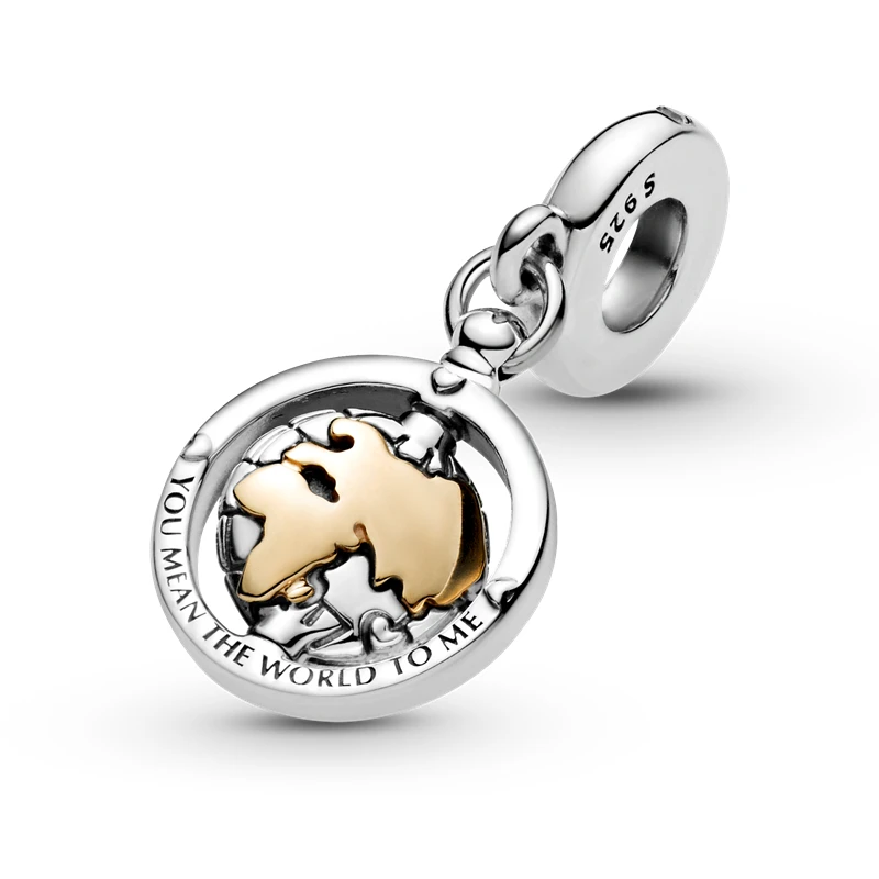 

2021 New Product 925 Silver Spinning World Dangle Charm Dangle Beads Fit Original Silver 925 Jewelry Making