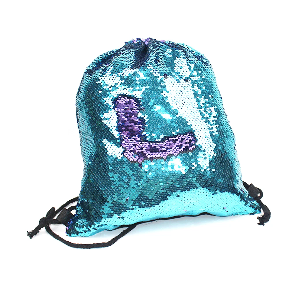 Блестящий Сияющий танцевальный мешок с блестками сумки на шнурке сумка для