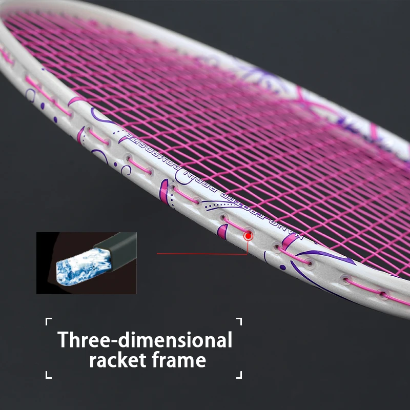 Ракетка для бадминтона из углеродного волокна 4U V-образной формы