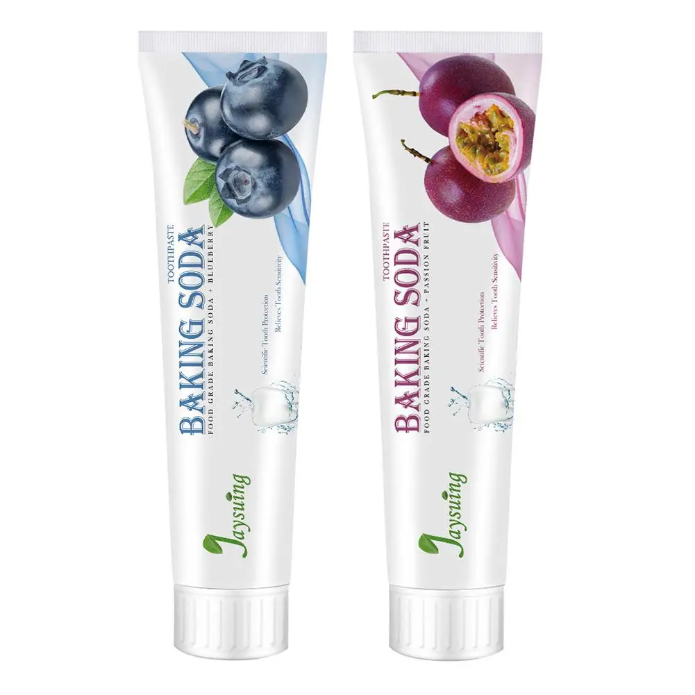 

1Pc Blueberry Fruit Flavor Baking Soda Toothpaste Oral Cleaning Teeth Whitening Remove Tooth stains Adults Children Toothpaste