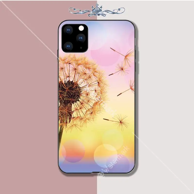 Plant Flower Dandelion Luxury Phone Case Funda For Iphone 5s Se 6 6s 7 8 Plus X Xs Max Xr 11 Pro Cases Coque | Мобильные телефоны и