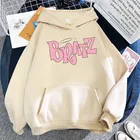 Женская толстовка с капюшоном Dreamlikelin, флисовая толстовка с надписью Bratz на осень и зиму, размера плюс