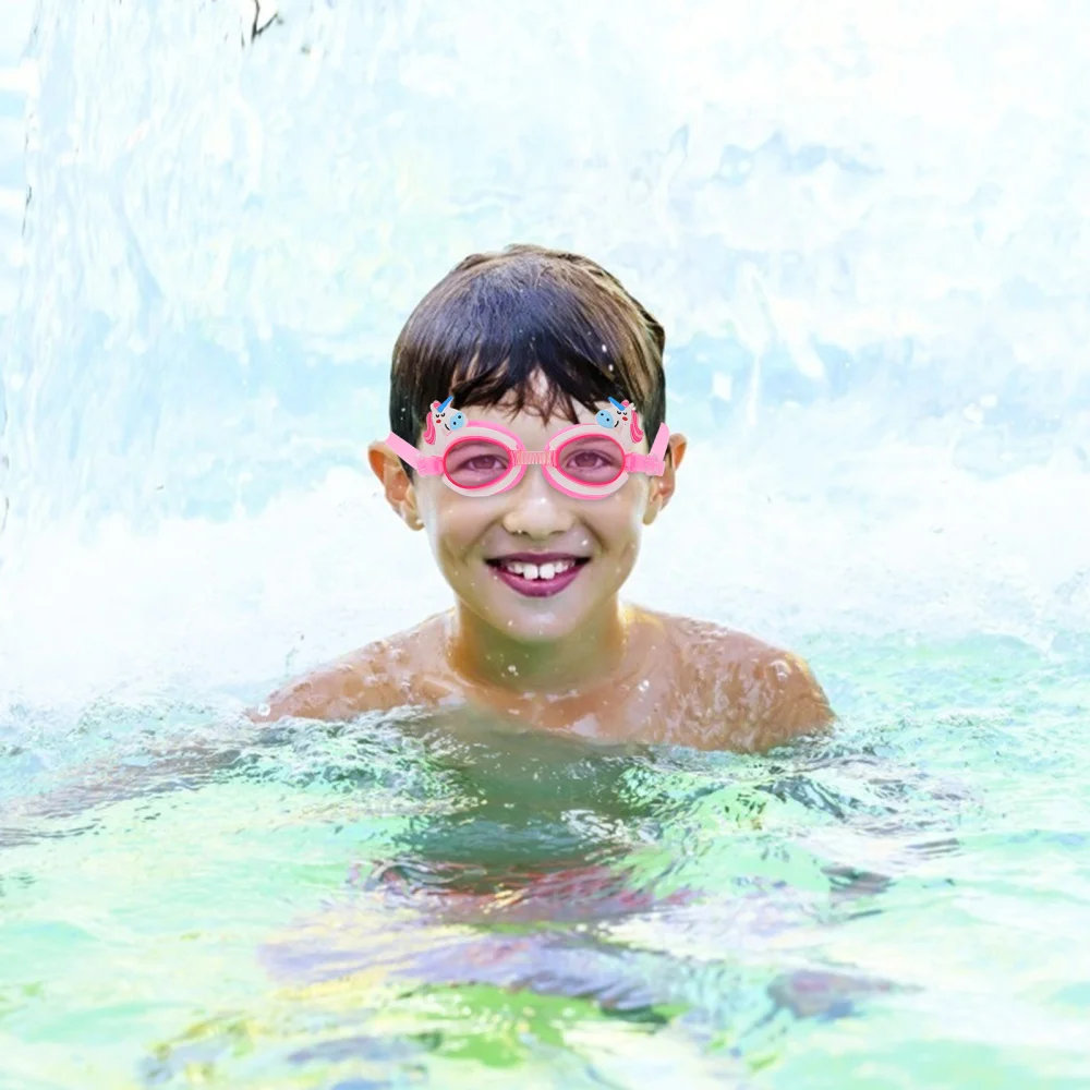 

1Pc Lovely Children Swimming Goggle Fog and UV Protection Swim Glasses )