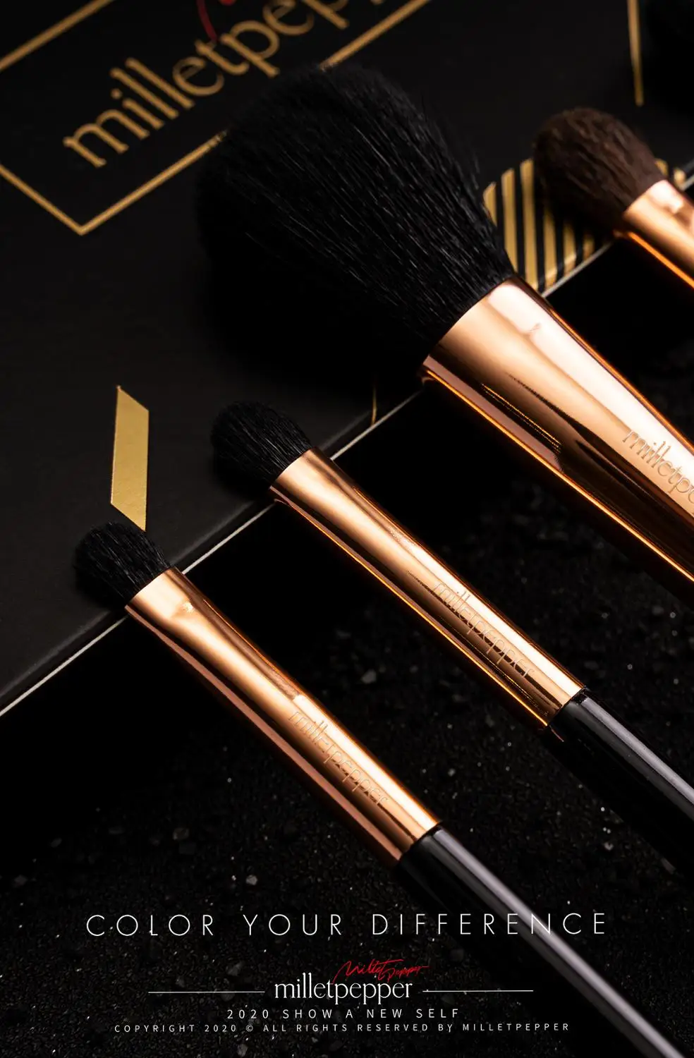 Миллетпеппер 5 шт/набор Кисти для макияжа для нанесения теней, основы, румян, смешивания, Набор инструментов для красоты на.