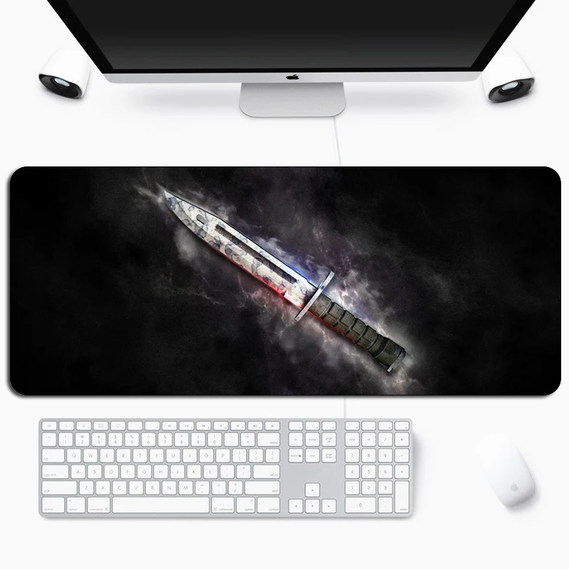 Большой CS GO игровой коврик для мыши нож в стиле игры &quotCounter-Strike&quot клавиатура стол