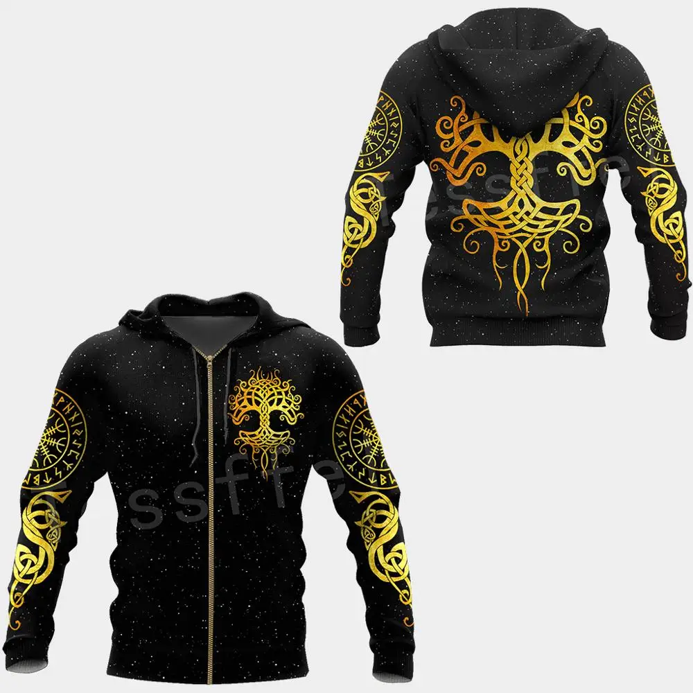 

Tessffel Vikings Viking Warrior God Odin Tattoo Symbol NewFashion Autumn Hoodies Trucksuit Pullover Casual 3DPrint Men/Women A17