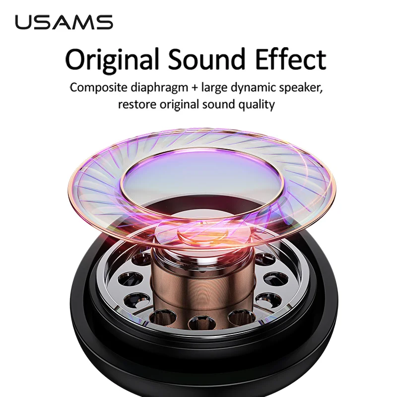 USAMS 3 5 мм проводные наушники-вкладыши Наушники с микрофоном стерео музыка цветов