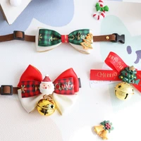 christmas cat dog collar dog accessories cats dogs butterfly bow tie adjustable neck strap cat grooming accessories puppy cat