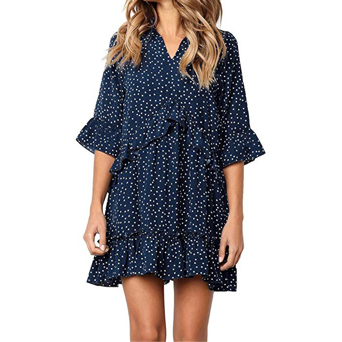 Женские 2021 летнее платье с цветочным рисунком и низким вырезом Boho мини Открытое