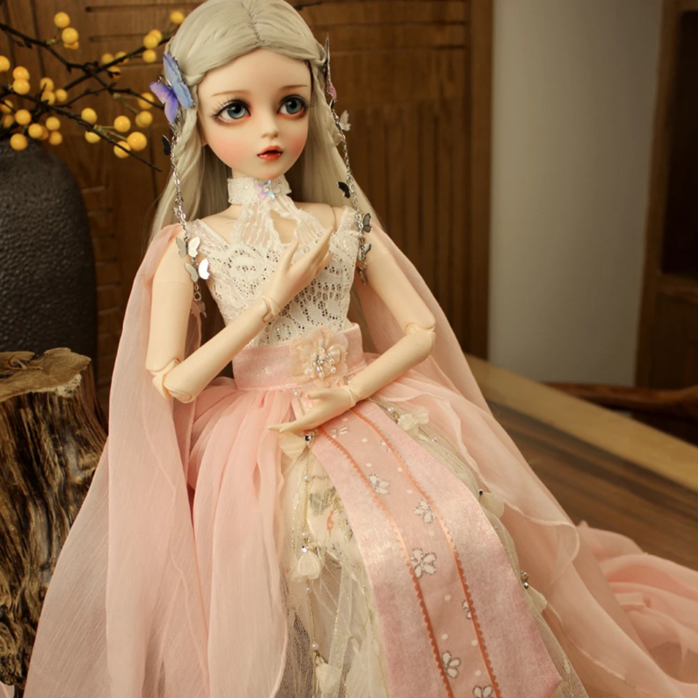 EVA BJD 1/3 розовая бабочка кукла ручной работы макияж 24 дюйма 60 см + стеклянные глаза