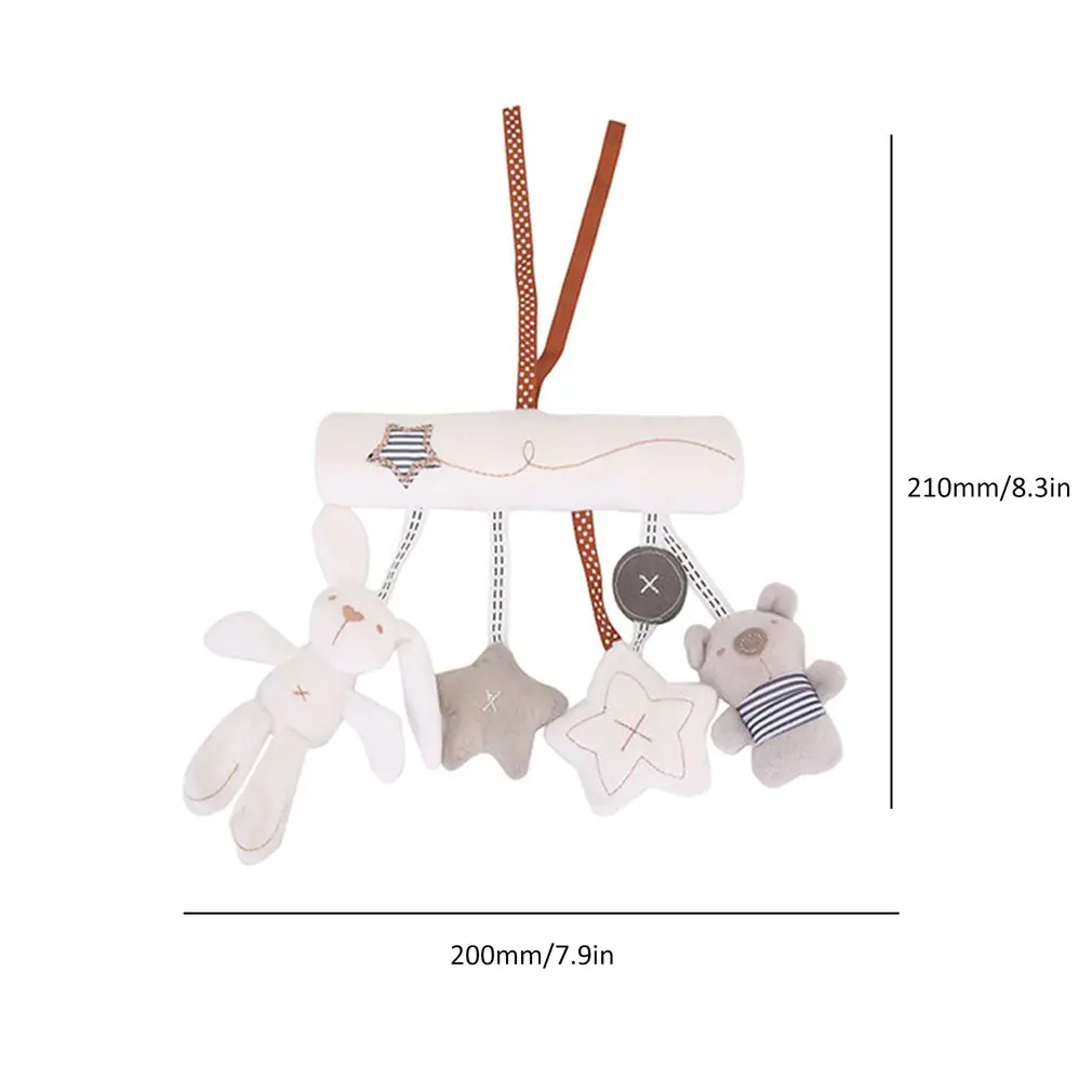 

Baby Rattle Toys Animal Doll Bell For Stroller Infant Multifunctional Hand Bell Music Plush Toy Educational Toy