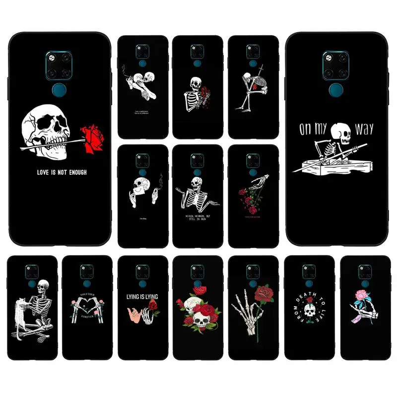 

Yinuoda Rose Skeleton Hand Skull Phone Case for Huawei Mate 20 10 9 40 30 lite pro X Nova 2 3i 7se