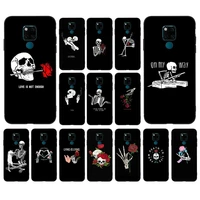 yinuoda rose skeleton hand skull phone case for huawei mate 20 10 9 40 30 lite pro x nova 2 3i 7se