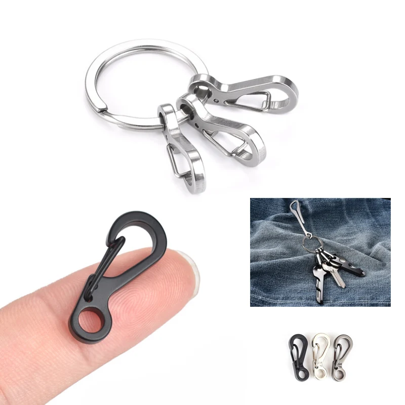 

10Pcs Outdoor EDC Mini SF Paracord Carabiner Snap Spring Clip Camping Hiking Hook Backpack Tactical Buckle Clip Equipment