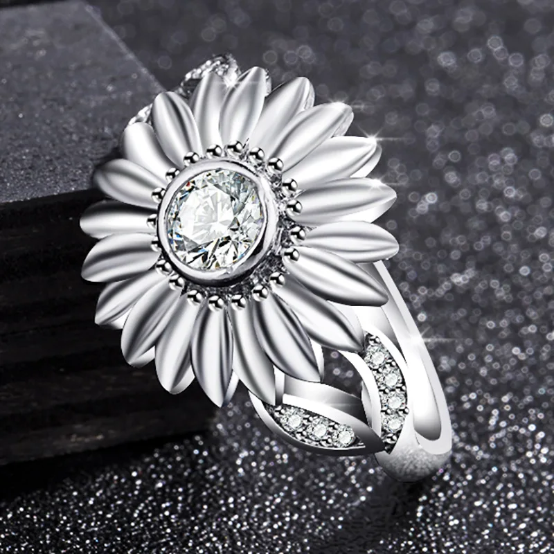 Женское кольцо из серебра 2021 пробы Sunflowe роскошное модное для женщин подарок на