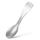 Открытый Кемпинг Пикник titanium ложка сверхлегкий вилка для путешествий 2-в-1 посуда