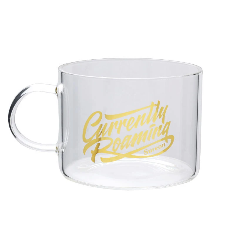 Креативная стеклянная чашка с буквами ручкой большая кружка Офисная чайная