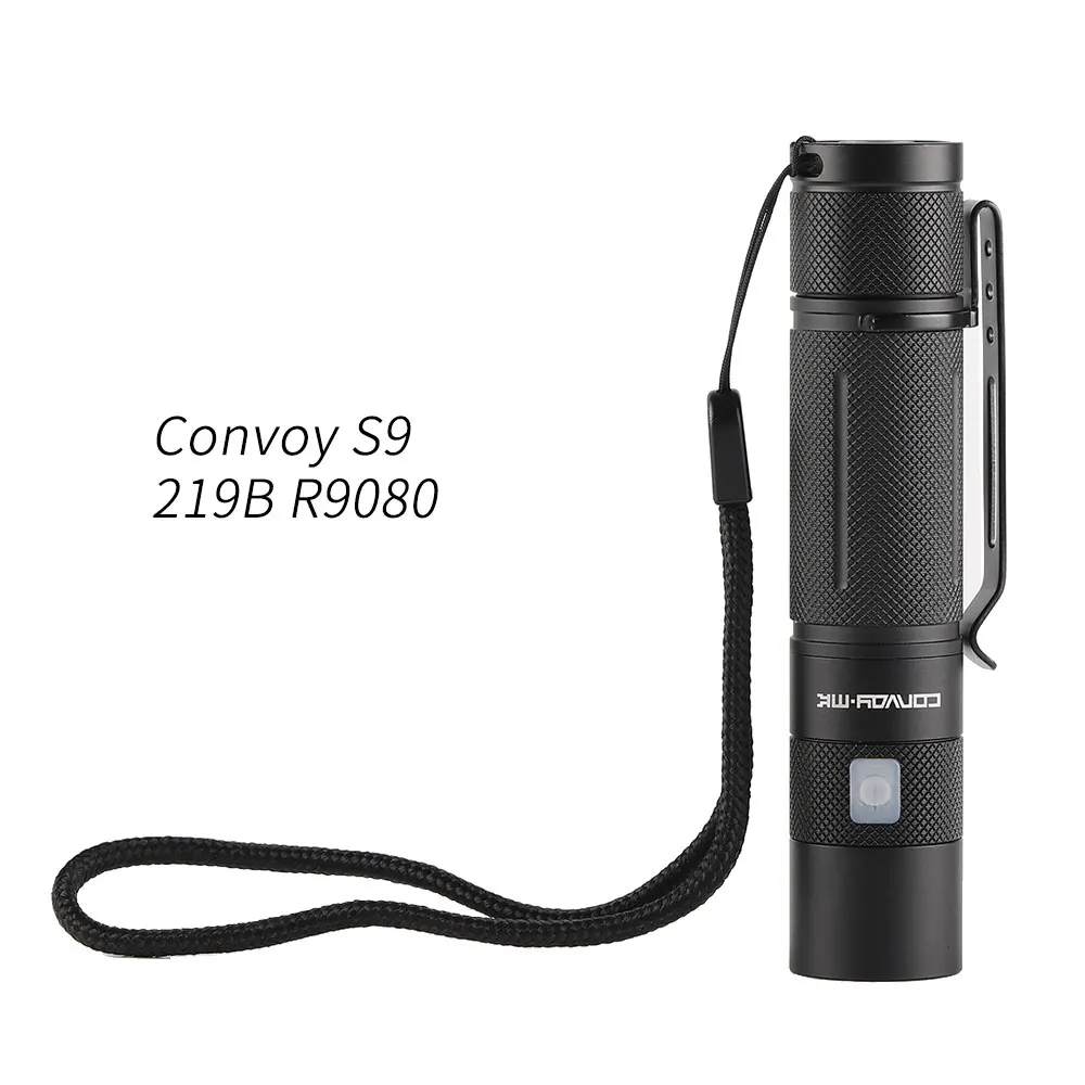 Convoy S9 flashlight 219B R9080 high CRI with micro USB charging port 18650 torch | Лампы и освещение