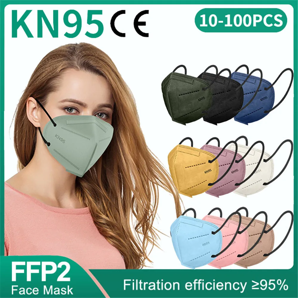Многоразовая защитная маска для лица Morandi KN95, респиратор FPP2 Mascarillas FFP2 Homologadas FFP2MASK CE Black FFPP2, маски FP2 FFP3