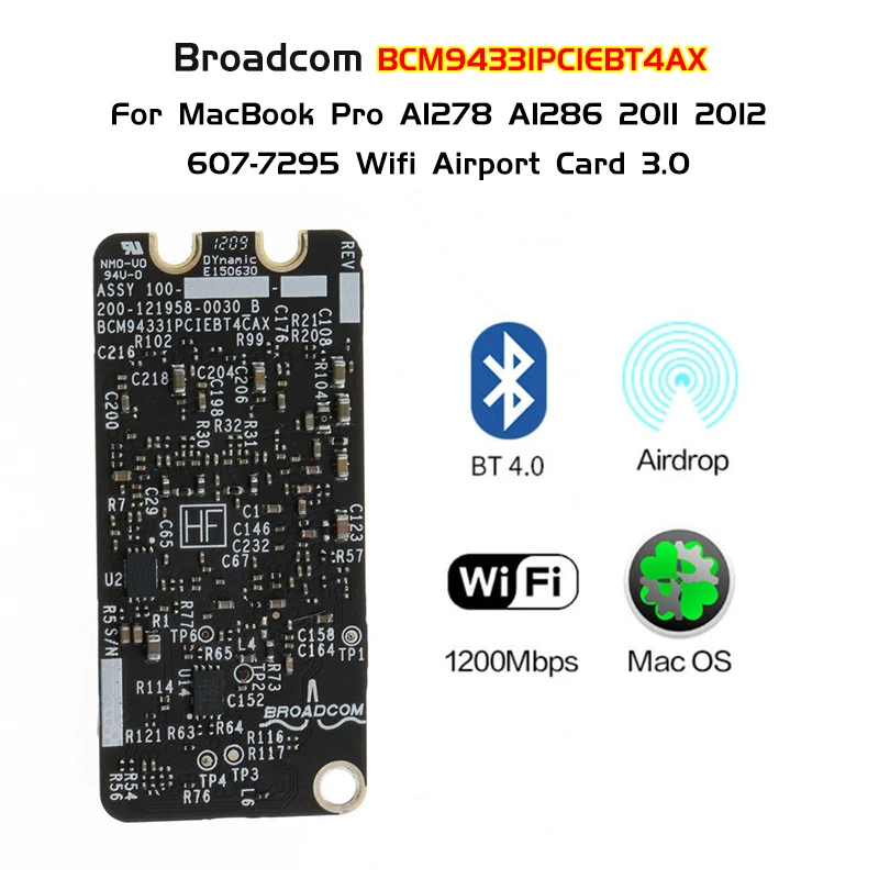 Новинка для MacBook Pro A1278 A1286 2011 2012 карта в аэропорту с Wi-Fi 607-7295 BCM94331PCIEBT4AX | Компьютеры