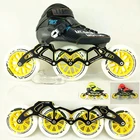 Гоночные кроссовки для улицы 3x125 мм4x110 мм для скоростного катания на коньках из углеродного волокна