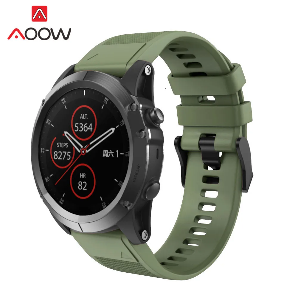 22 мм 26 мм силиконовый ремешок для часов Garmin fenix 3 HR fenix 5X fenix 3HR fenix 5 Plus быстросъемный сменный ремешок для браслета