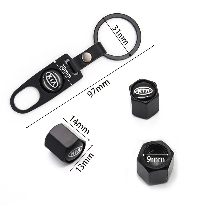 

Universal valve cover for auto parts, car tire valve cover for KIA-, Equipped with a wrenchcan be used as a keychain