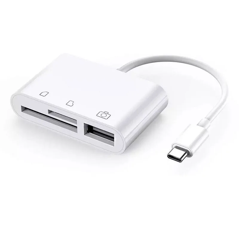 Адаптер USB Type C 50 шт./лот устройство для чтения карт памяти TF SD OTG записи флэш-памяти