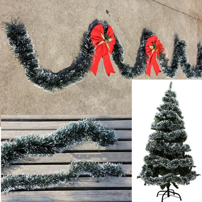 Темно-зеленый 2M отличный подарок на Рождество венок серпантин гирлянда