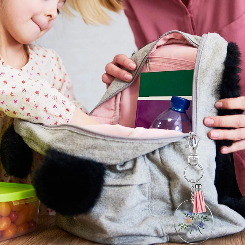 

132x Acrylic Keychain,Acrylic Transparent Keychain & 30 Pieces 2 Inch Acrylic Transparent Circle Discs Acrylic Blank