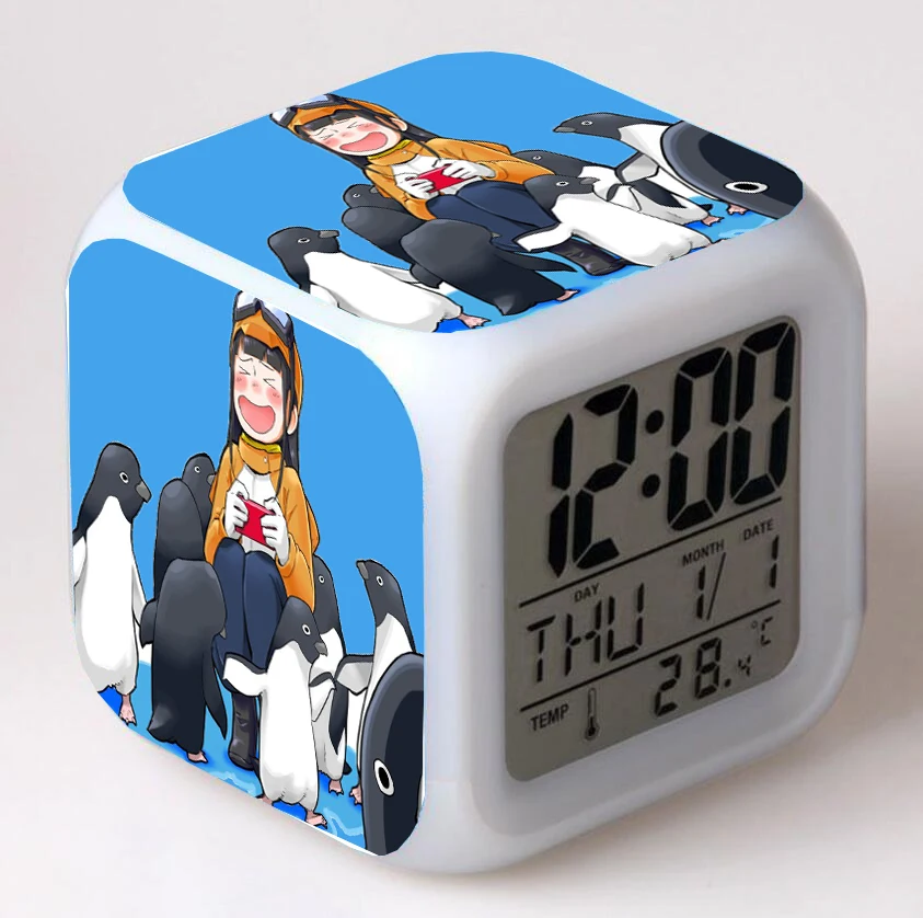

Anime A Place Further Than the Universe LED 7 Color Digital Alarm Clocks Kids Night Light Bedroom Desk despertador Alarm-Clock
