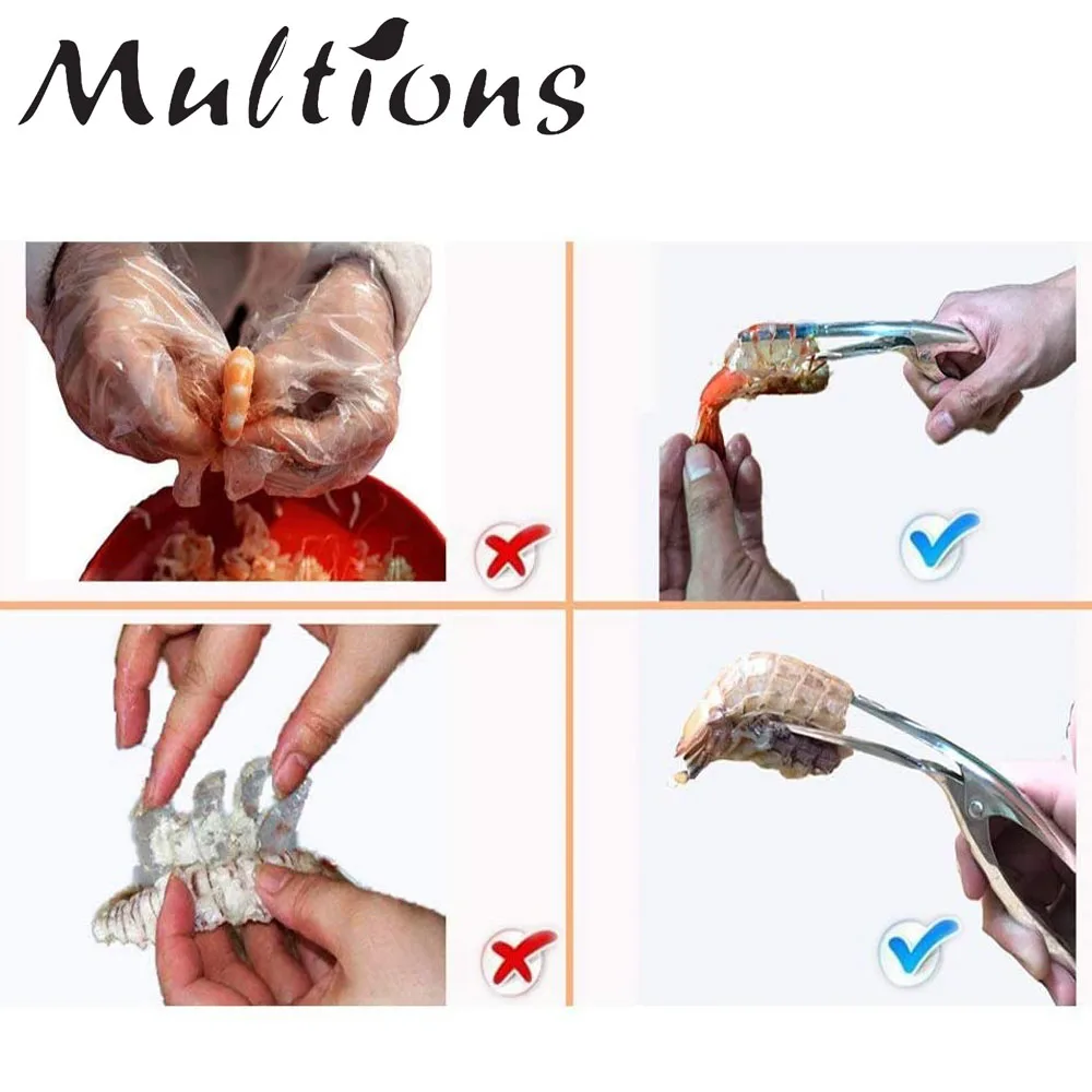 

Shrimp Deveiner Tool Prawn Shrimp Peeler Seafood Peeler Knife Stainless Steel Prawn Deveiner Peeler Creative Kitchen Tools