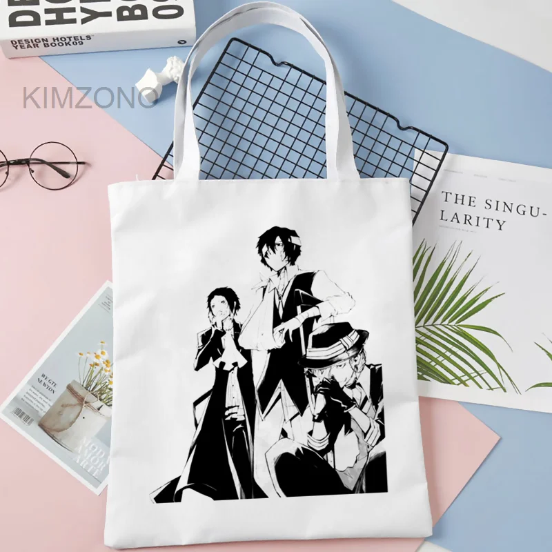 

Bungou Stray Dogs shopping bag recycle bag reusable grocery bolso cotton bag foldable bolsas reutilizables string sacolas