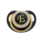 пустышки для малышей детские соски детское питание соска для куклы 2021 Золотой держатель для соски, украшенный черным 26 наименованием, роскошная Соска-пустышка, подарок для новорожденного, роскошные соски-пустышки