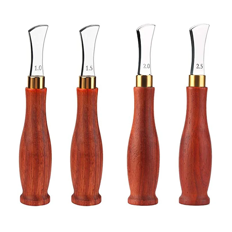 

SHWAKK 4 PCS Leather Shallow Slot Tool Kit Edge Creaser Stainless Steel Leather Crimping Working Tools Set 1.0/1.5/2.0/2.5 MM