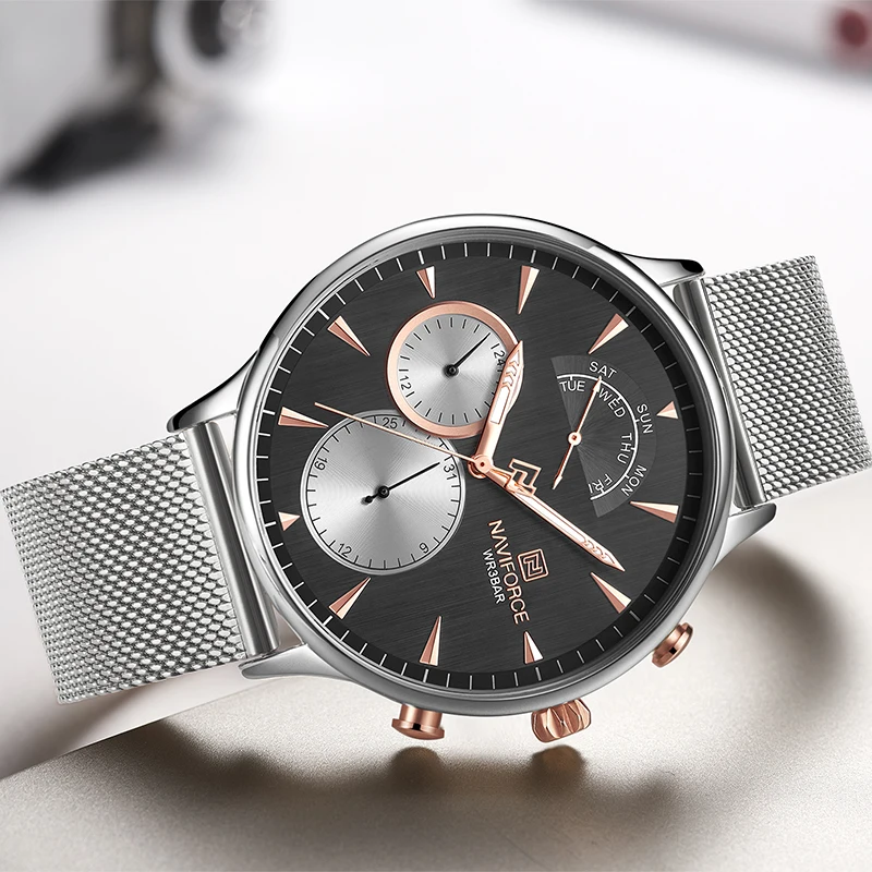 NAVIFORCE Лидирующий бренд мужские спортивные часы Роскошные Кварцевые