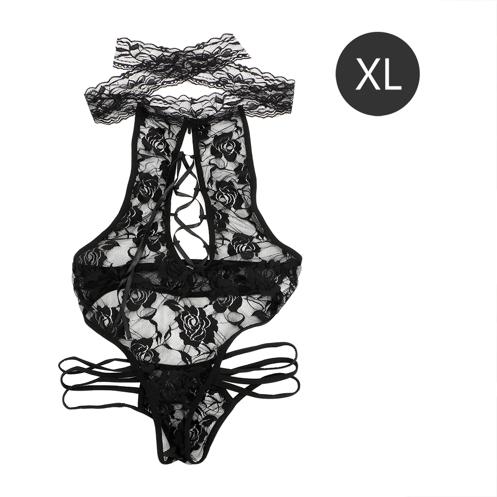 XL Кружевные сексуальные эротические костюмы, женское нижнее белье, ночное белье, нижнее белье для косплея, кружевное платье, ночная рубашка с розами - Цвет: XL