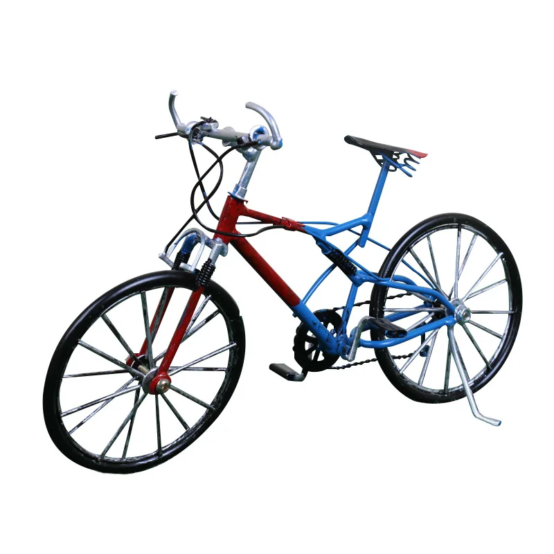 

25x26x9cm Vintage Color Handicraft Bicycle Model Decoration Creative Tin Bike Cycling Static Model Toys for Children Adults