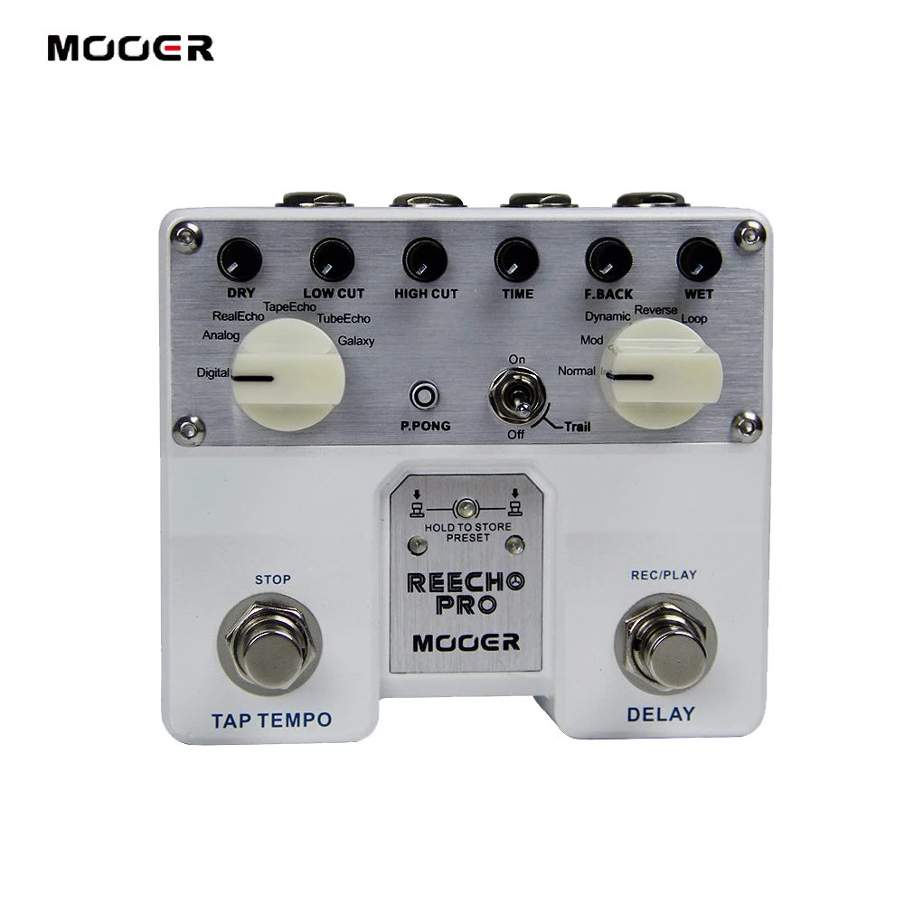 MOOER Reecho Pro цифровые аналоговые гитарные педали с эффектом Delay Twin Footswitch 6 эффекты