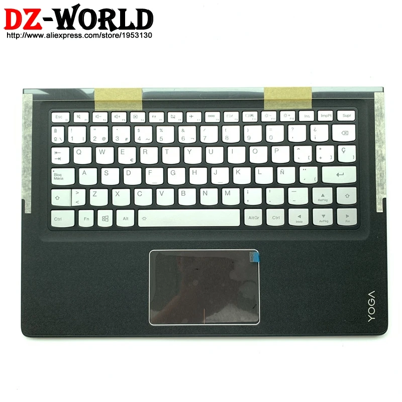 Подставка для рук с серебристой испанской клавиатурой с тачпадом для Lenovo Ideapad Yoga 900S-12 ISK Laptop C Cover 5CB0K93836