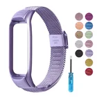 Металлический браслет для Xiaomi Mi Band 6 5 4 3, сменные браслеты из нержавеющей стали для Miband 5 Correa, аксессуары