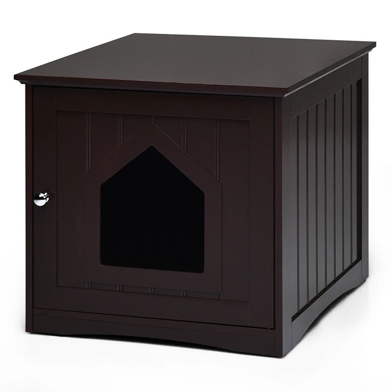 

Sidetable Nightstand Weatherproof Multi-function Cat House High Load-bearing Capacity P2 Density Board Nightstand