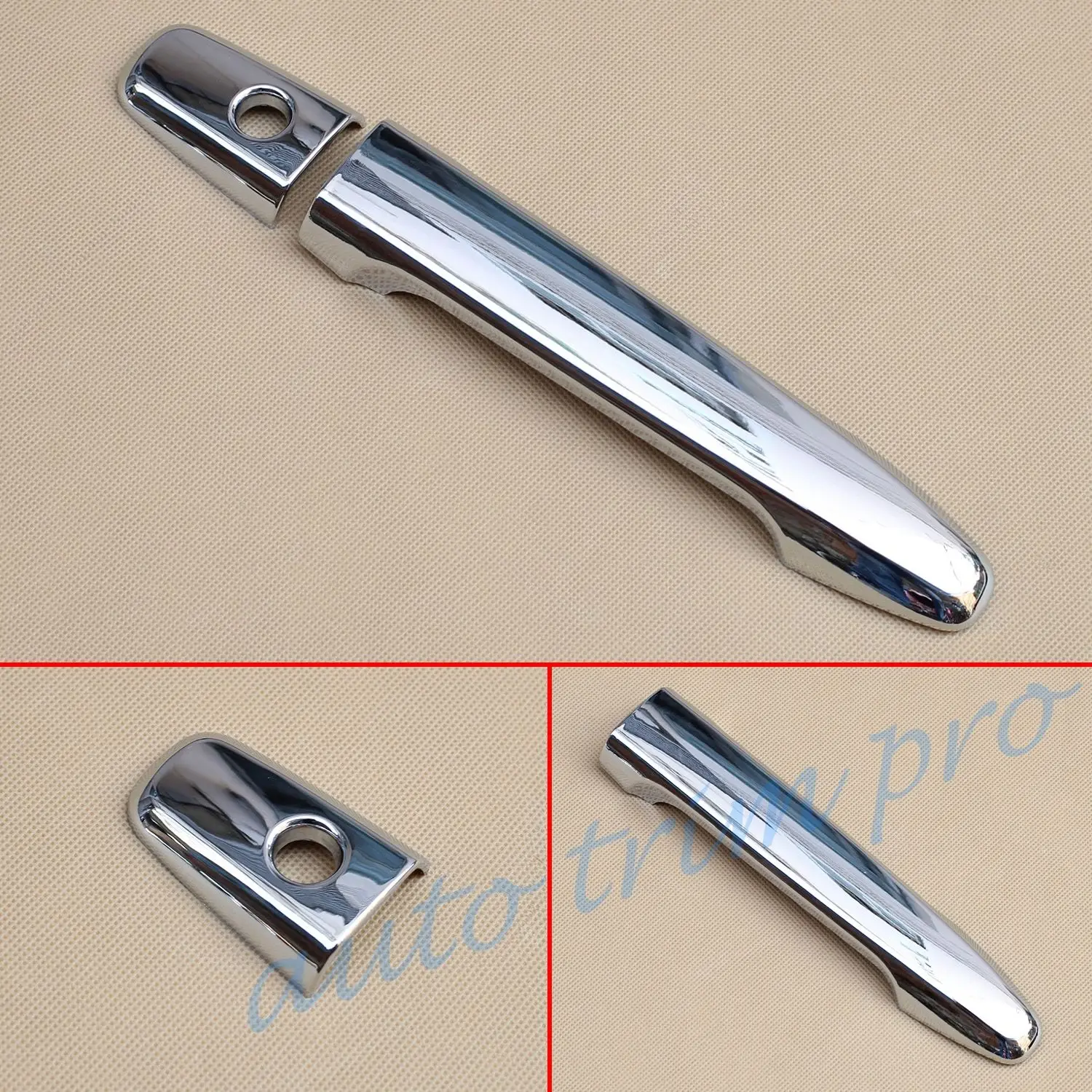 Хромированные дверные ручки защиты литье Крышка отделка Подходит для Mitsubishi Outlander