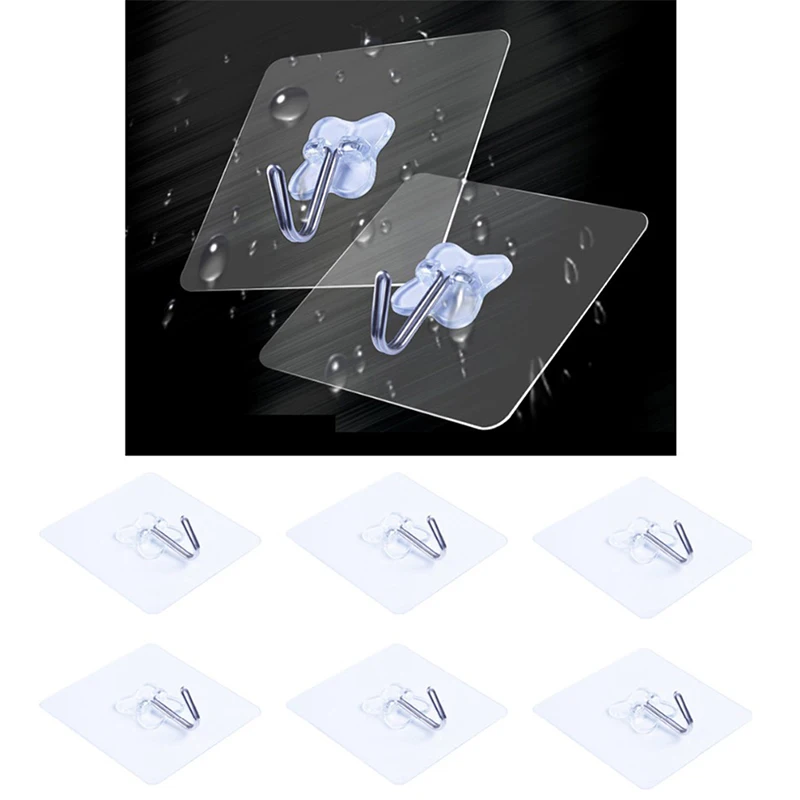 6 шт. настенные крючки для ванной комнаты|Крючки ванной| |