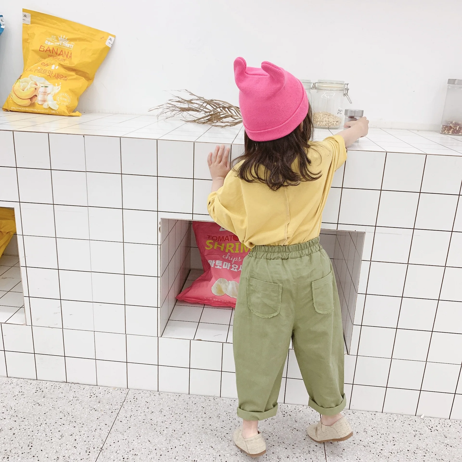 Весна-Осень 2020 новое поступление длинные брюки для девочек в Корейском стиле из