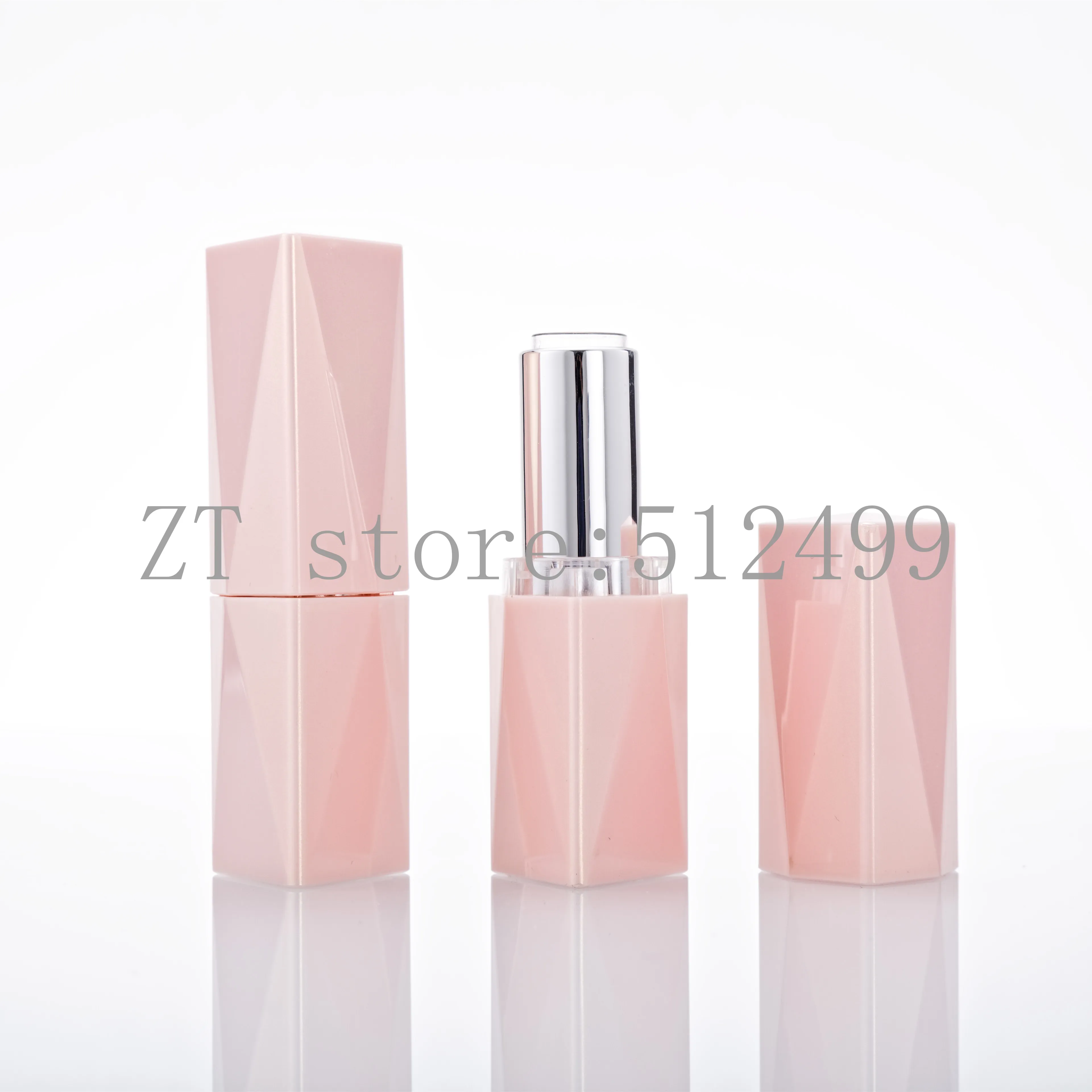 

10/30/50pcs Pink Triangle 12.1mm Refillable Container Diy Empty Lipstick Tube Homemade Cosmetics Lipstick Shell Packaging Makeup