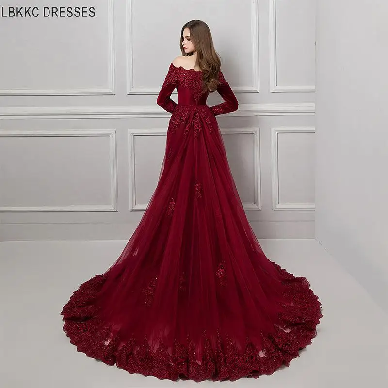 Вечернее платье с вырезом лодочкой аппликации для вечернего платья кружевные