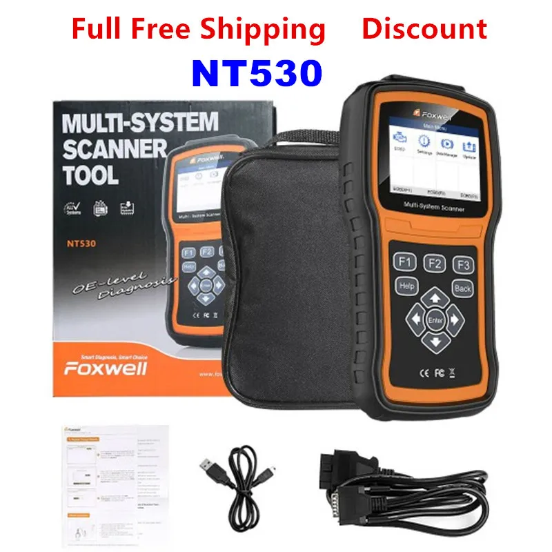 

Foxwell NT530 Multi-System Scanner Support Latest BMW 2018/2019 & F Chassis Update Version of NT520 NT510