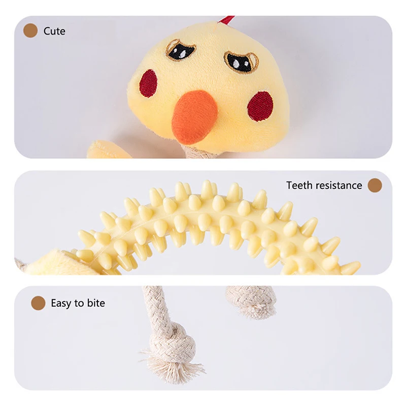 

Dog Chew Interactive Plush Toy For For Aggressive Chewers, Sturdy Dog Teeth Health Toys For Large And Small Dogs
