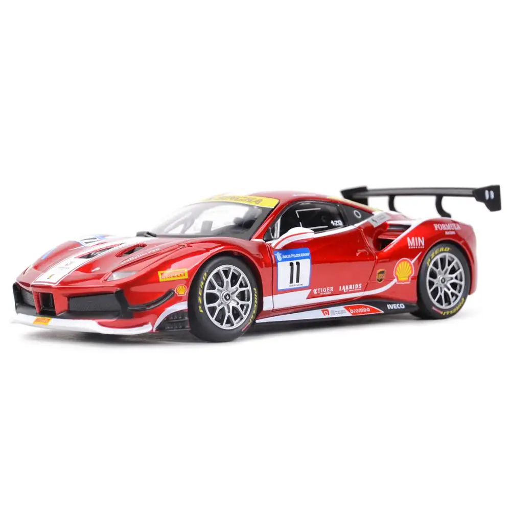 Bburago 1:24 Ferrari 488 вызов 2017 формула гоночный спортивный автомобиль статические литые